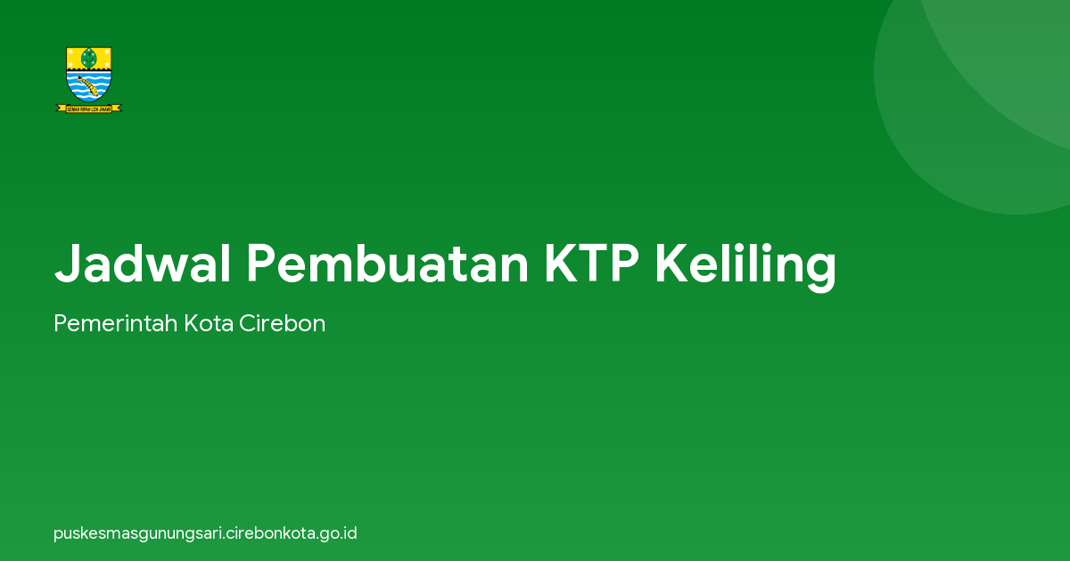 Jadwal Pembuatan KTP Keliling