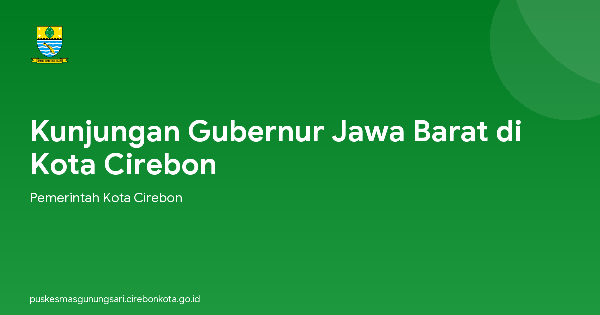 Kunjungan Gubernur Jawa Barat di Kota Cirebon