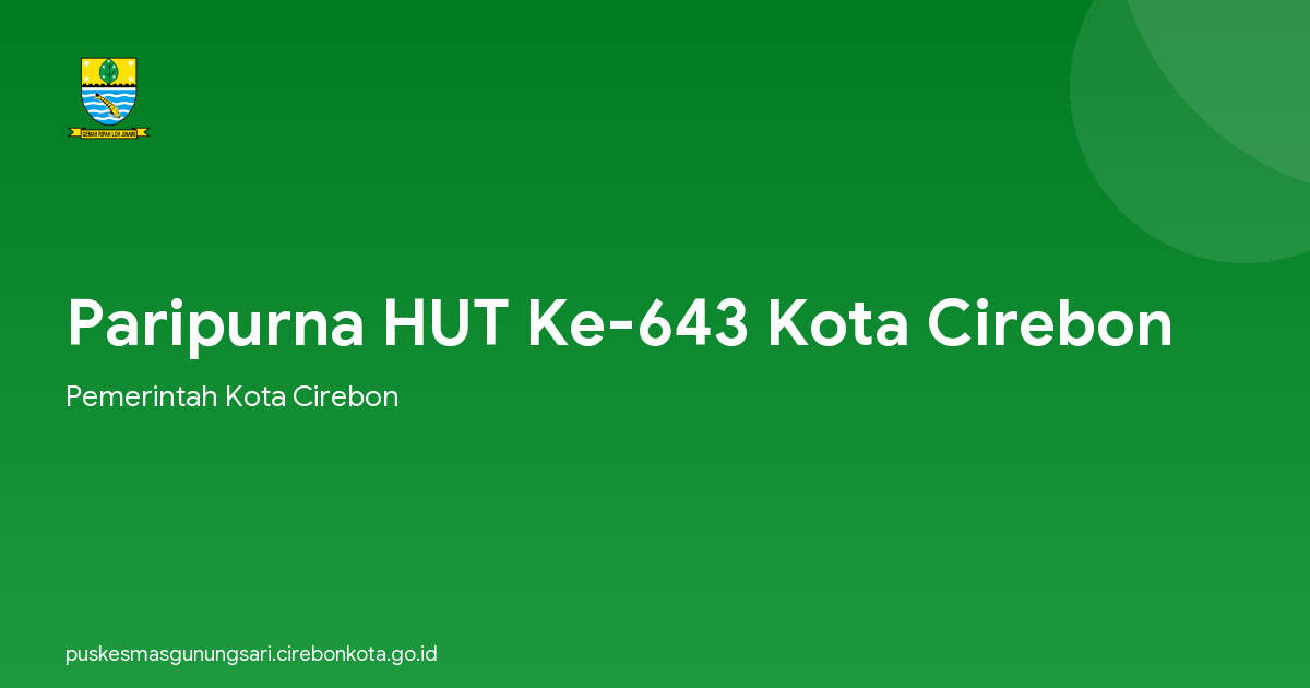 Paripurna HUT Ke-643 Kota Cirebon