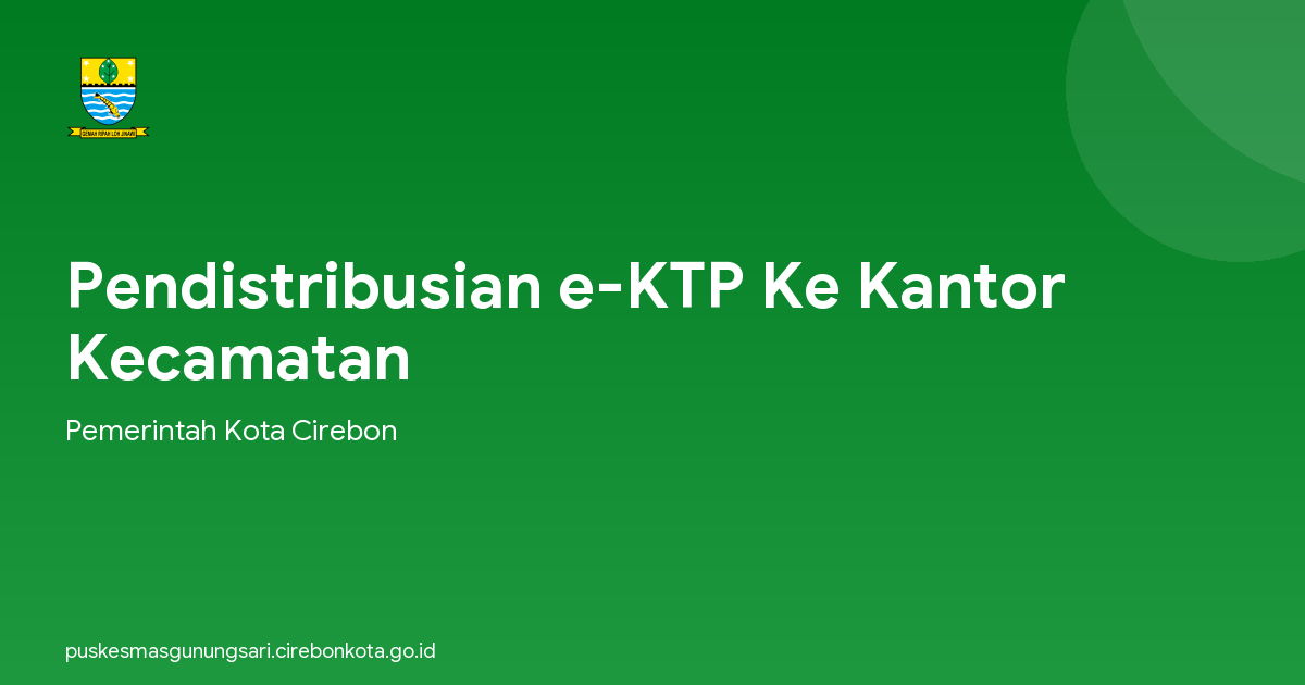Pendistribusian e-KTP Ke Kantor Kecamatan