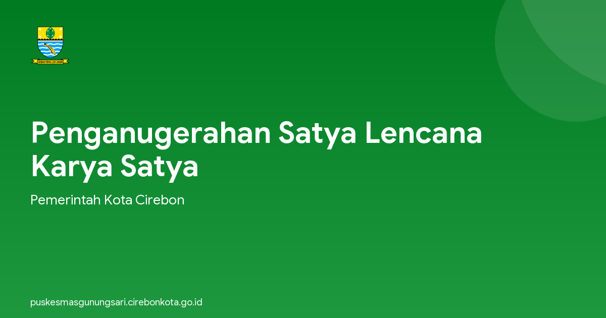 Penganugerahan Satya Lencana Karya Satya