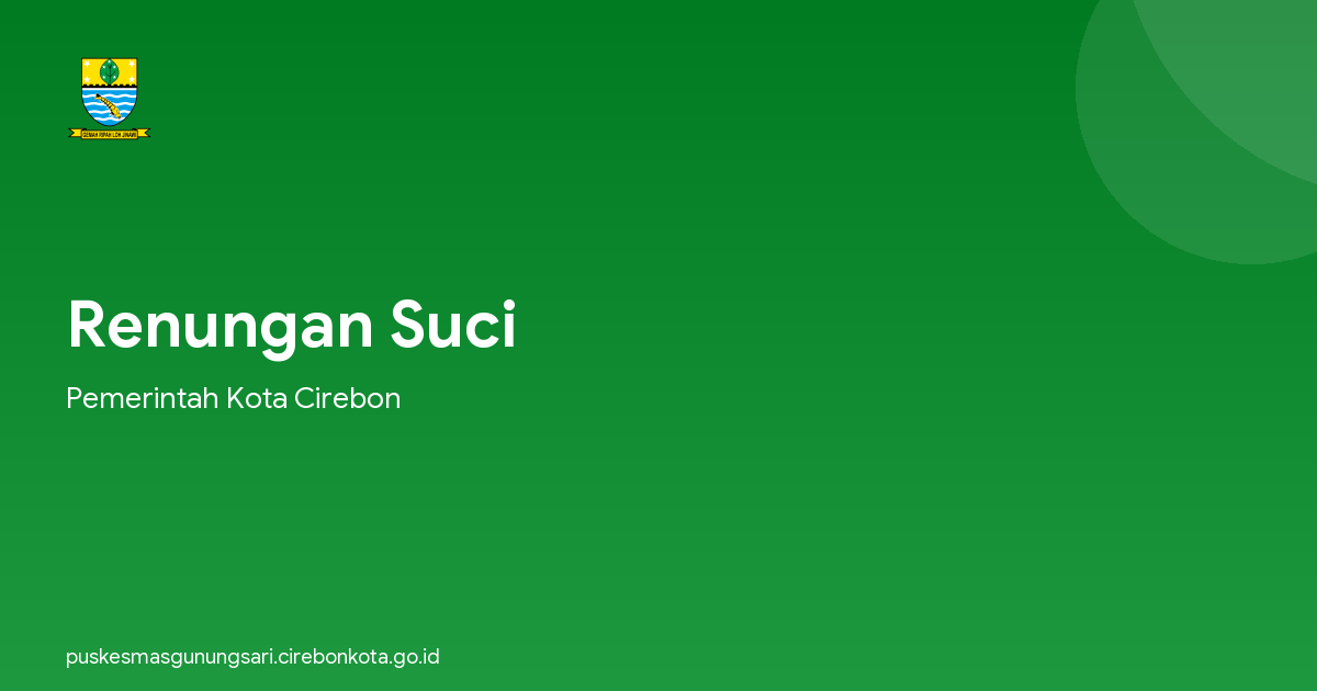 Renungan Suci