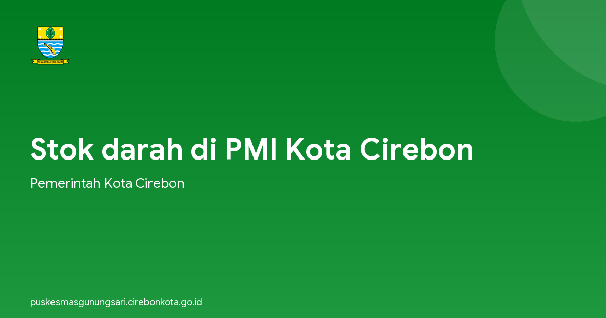 Stok darah di PMI Kota Cirebon